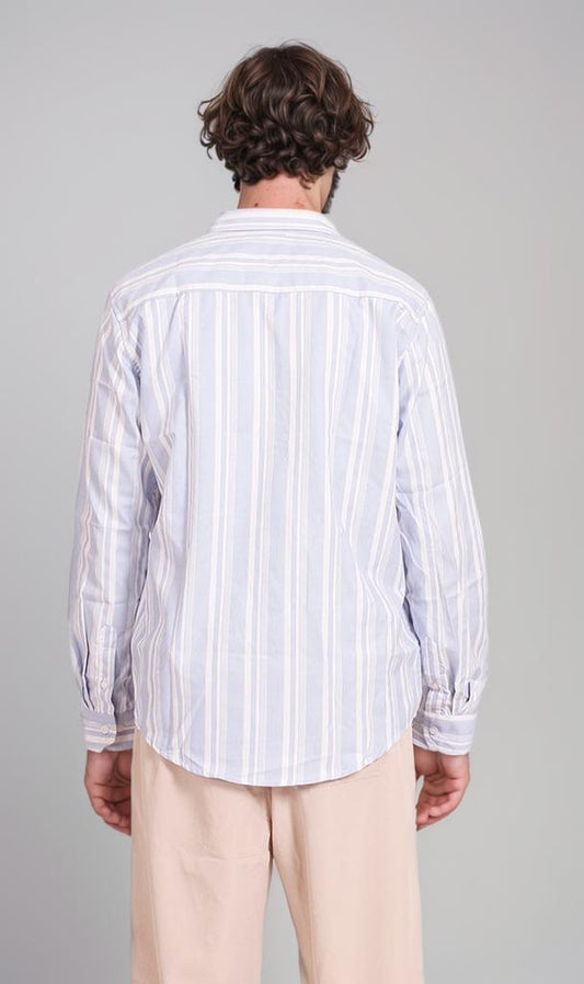 R206391 - Ready Garment Striped Long-Sleeve Shirt - Light Blue & White