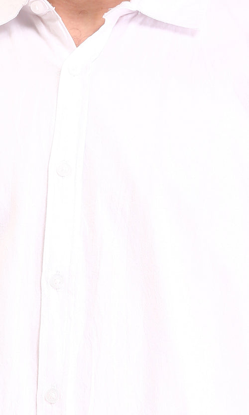 R206396 - Solid Regular Fit Long Sleeves Shirt - White