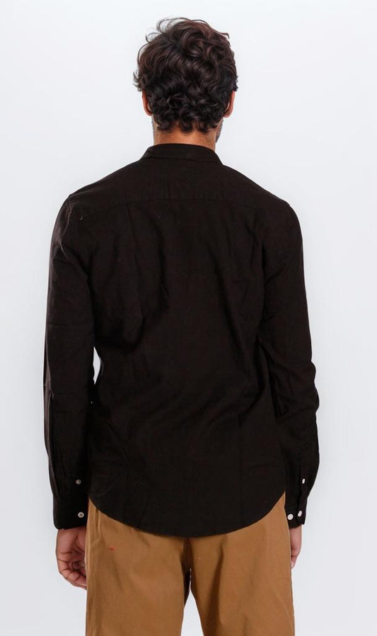 r206397-BUTTON-UP SHIRT - BLACK