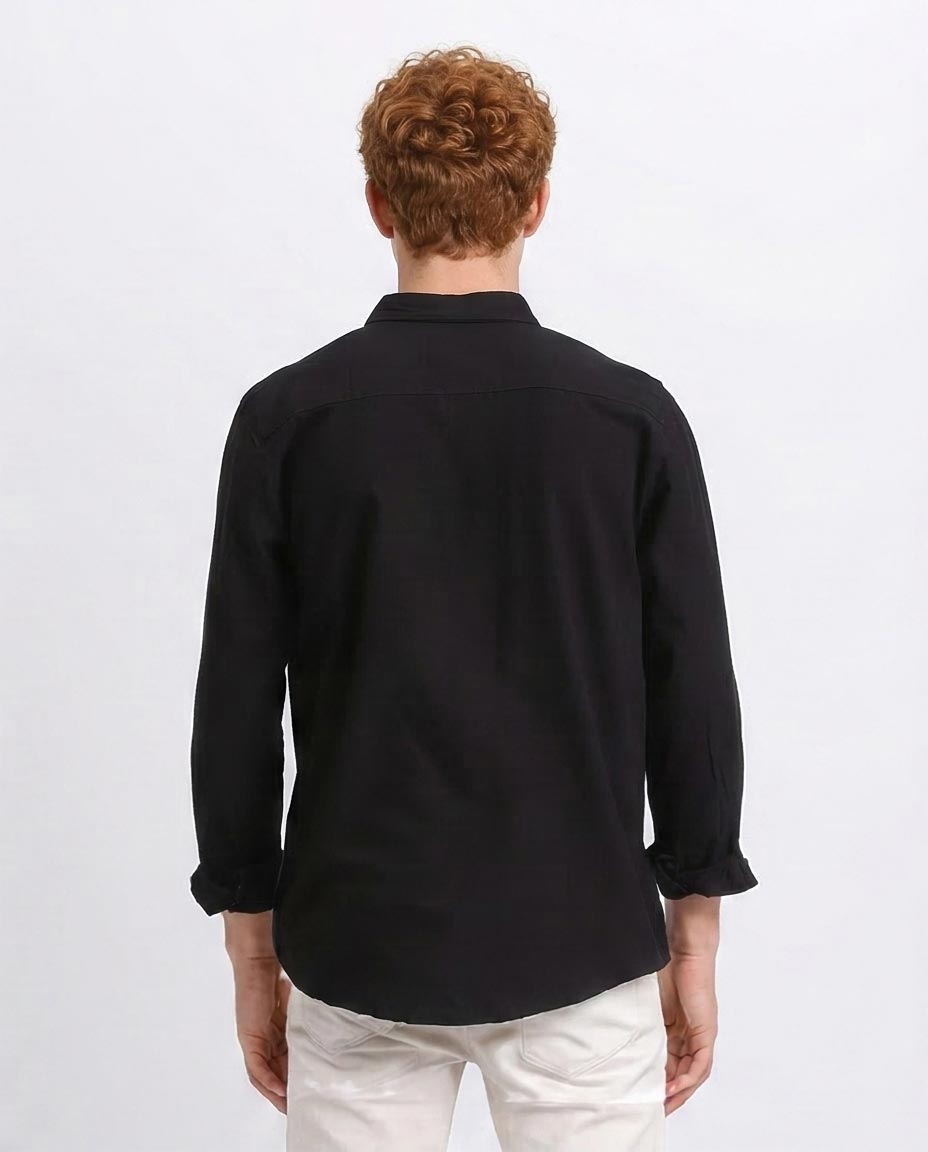 Ravin Men's Slim-Fit Long Sleeve Button-Down Shirt – Black - R206397