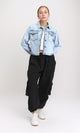 R206398 - Long Sleeves Fashionable Denim Jacket - Ice Blue