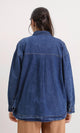R206408 - Solid Long Sleeves Denim Shirt - Navy Blue