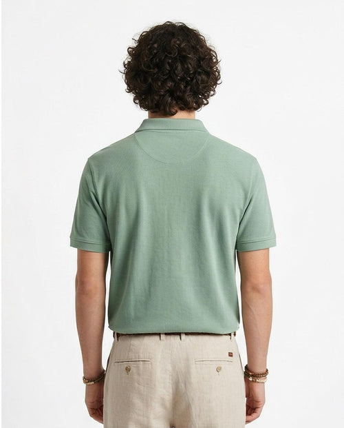 Ravin Men's Classic Piqué Polo Shirt – Moss Green - R206494
