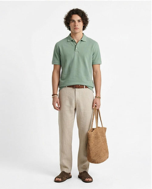 Ravin Men's Classic Piqué Polo Shirt – Moss Green - R206494