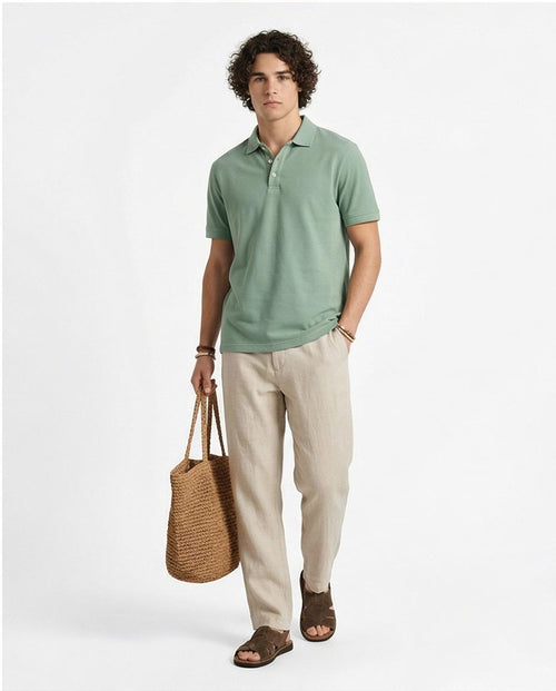 Ravin Men's Classic Piqué Polo Shirt – Moss Green - R206494