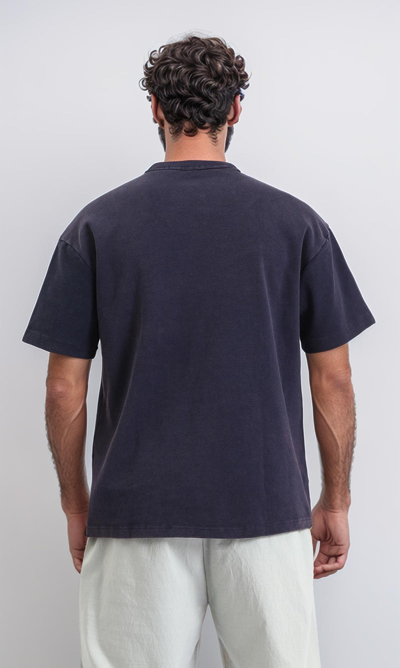 R206497 - Basic Ribbed Short-Sleeve T-Shirt - Black