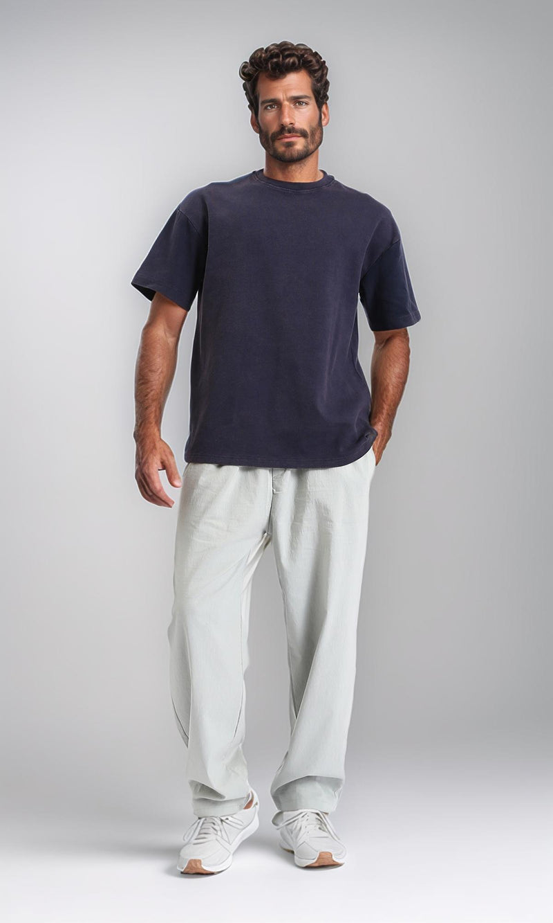 R206497 - Basic Ribbed Short-Sleeve T-Shirt - Black