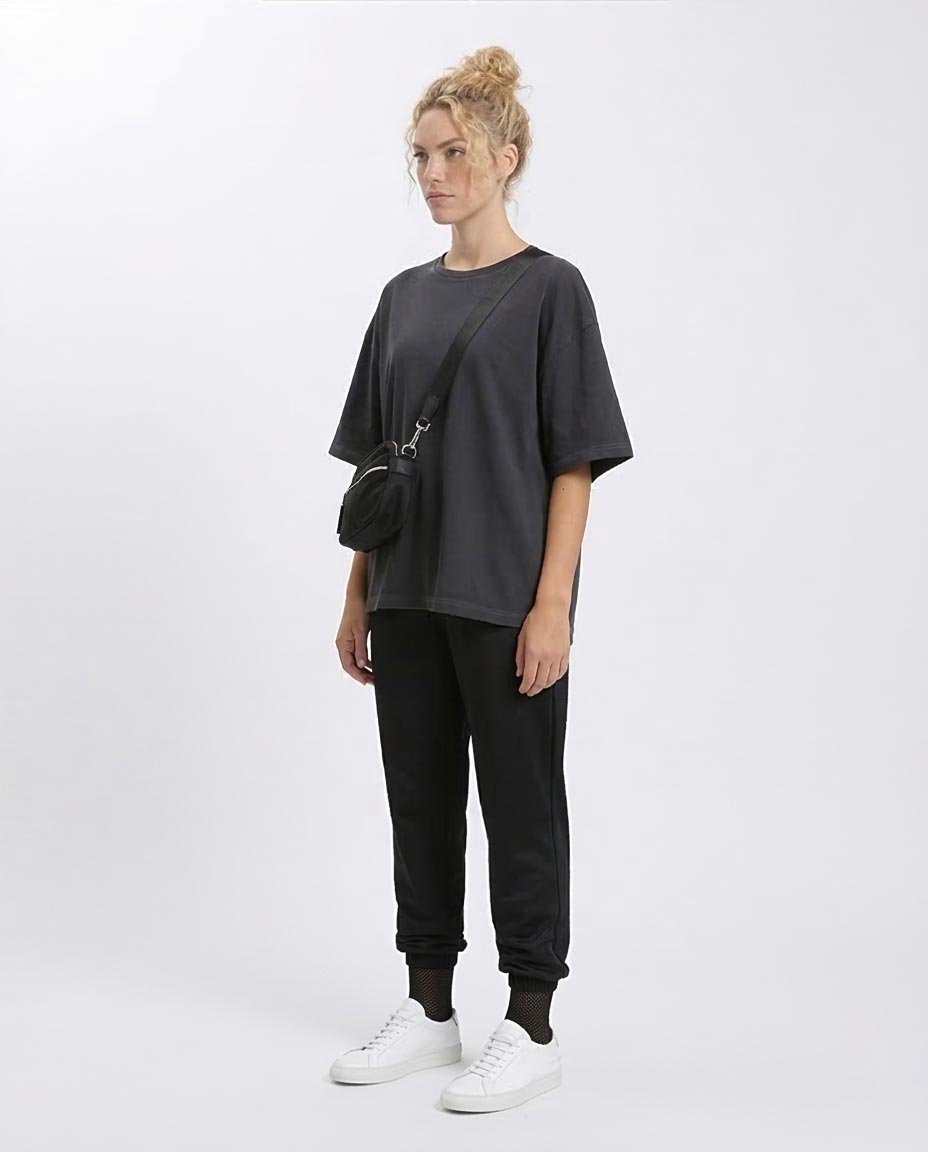 Ravin Oversized Vintage-Wash Cotton T-Shirt – Charcoal - R206499