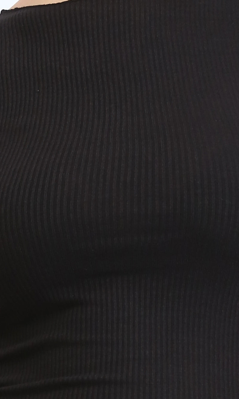 R206518 - Short Sleeves Comfy Short Top - Black