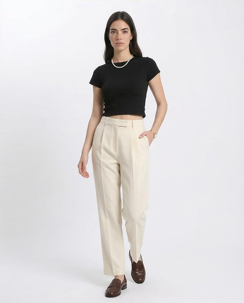 Ravin Women's Essential Ribbed Crew Neck Crop Top - Black - R206518