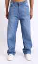 R206526 - Wide Leg Casual Cotton Jeans - Light Blue