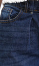 R206529 - Wide Leg Solid Casual Jeans - Navy Blue