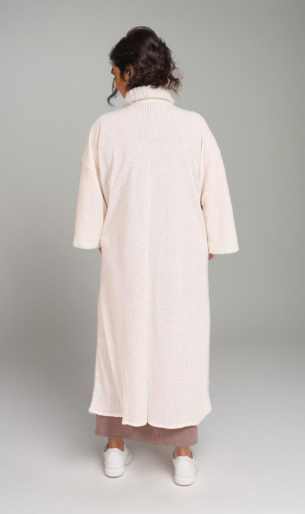 R206558 - Tricot Long Cardigan - Off White