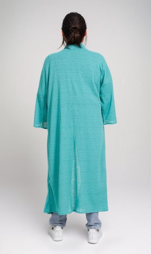 R206560 - Textured Tricot Kimono - Teal
