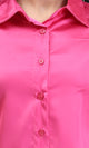 R206562 - Solid Long Sleeves Stain Shirt - Fuchsia