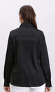 R206564 - Solid Long Sleeves Stain Shirt - Black