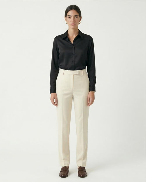 Ravin Women’s Sateen Finish Long-Sleeve Button-Down Shirt — Black - R206564