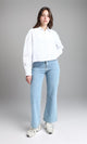 R206570 - Casual Long Sleeves Shirt with Front Pocket - White