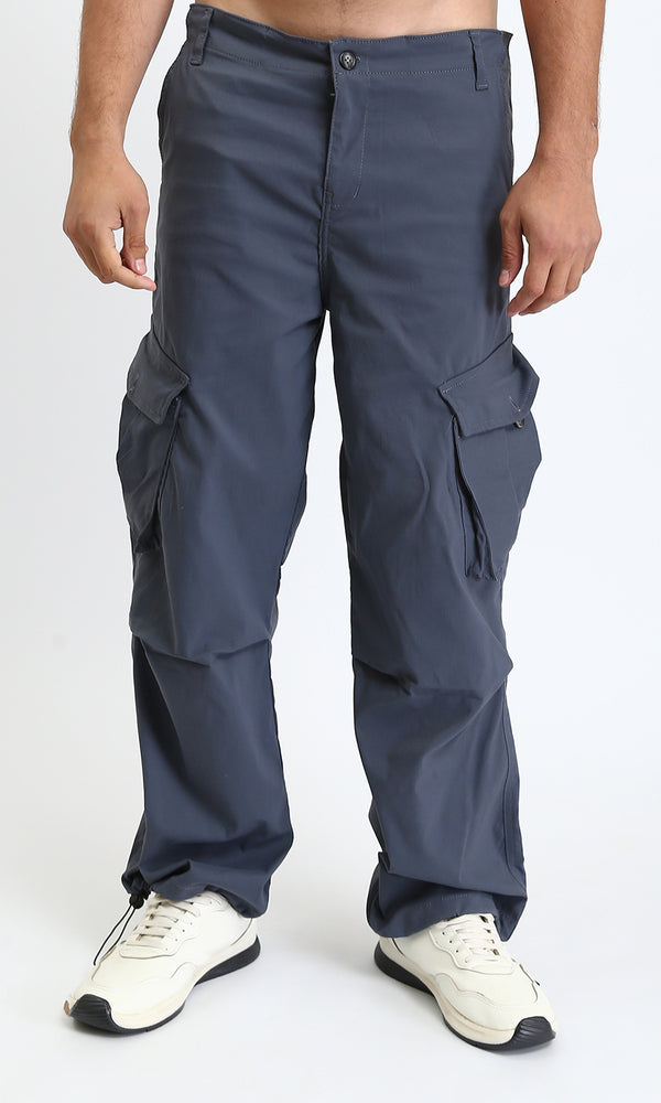 R206589 - Casual Cargo Pants with Pockets - Dark Grey
