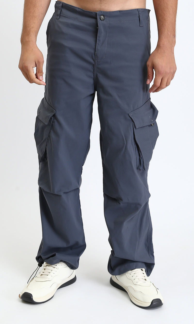 R206589 - Casual Cargo Pants with Pockets - Dark Grey