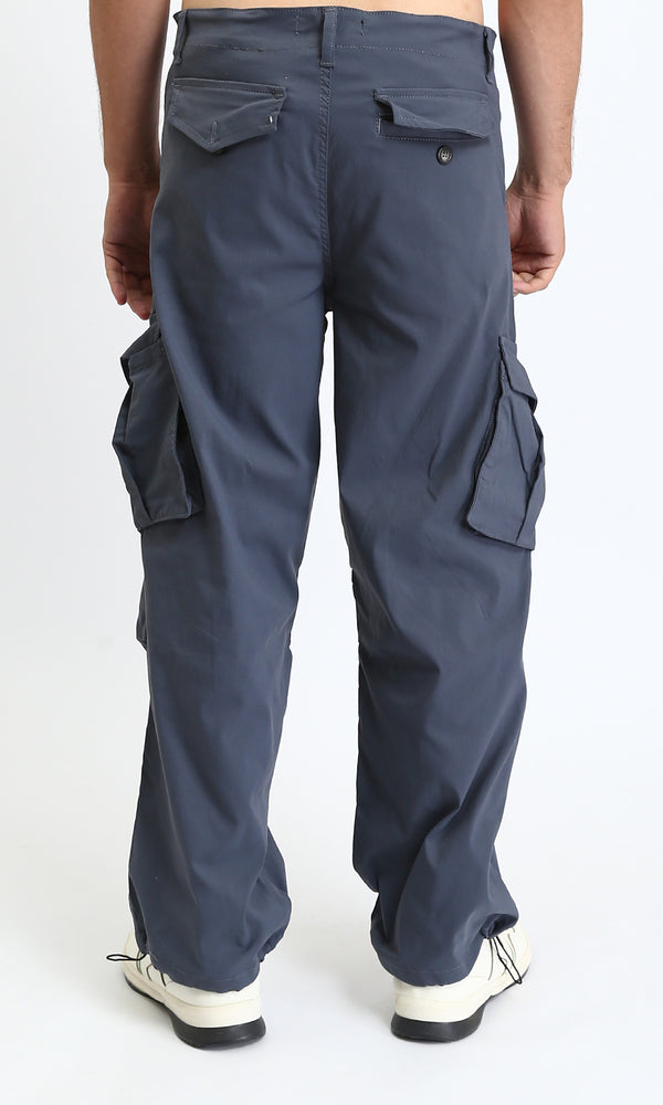 R206589 - Casual Cargo Pants with Pockets - Dark Grey