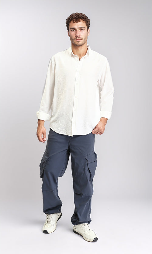 R206589 - Casual Cargo Pants with Pockets - Dark Grey