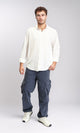 R206589 - Casual Cargo Pants with Pockets - Dark Grey