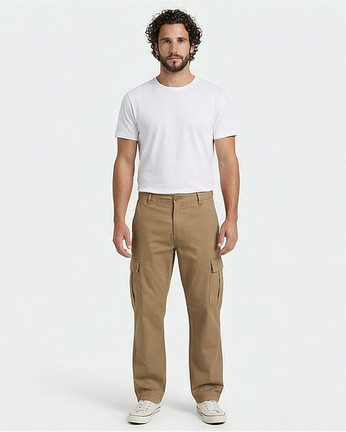 Classic Khaki Utility Cargo Trousers