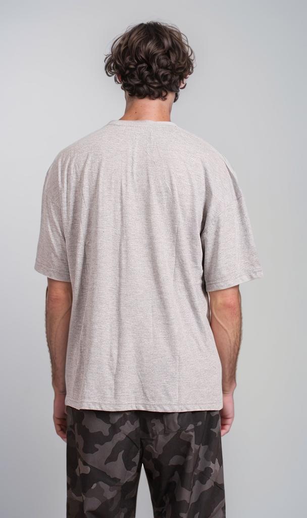 R206737 - Graphic Printed Oversized T-Shirt - Grey