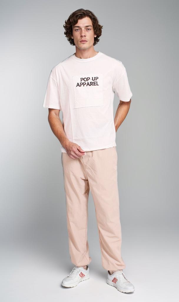 R206753 - Graphic Printed Oversized T-Shirt - White