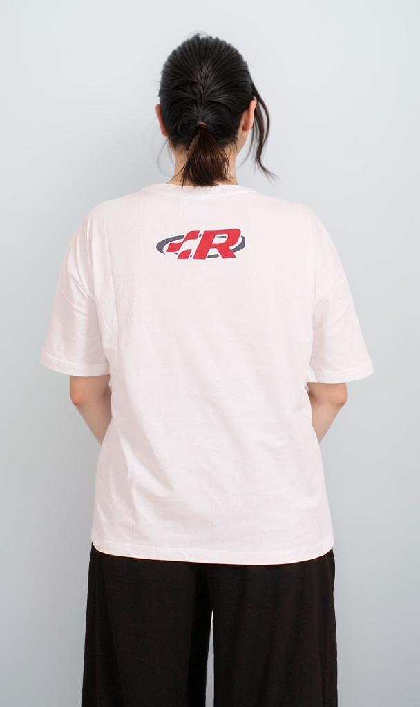 R206761 - Graphic Printed Oversized T-Shirt - White