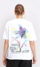 R206762 - Short Sleeves Printed Cotton Tee - White