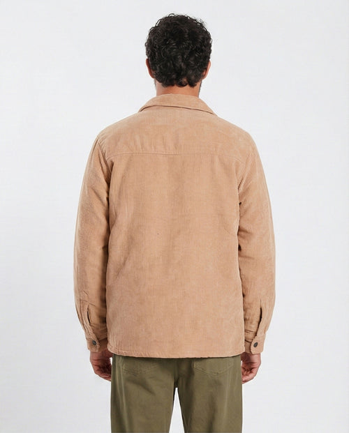 r206828-CORDUROY BUTTON-UP JACKET - BEIGE