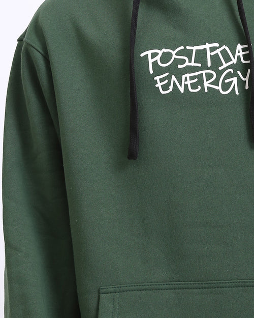 Ravin | "Positive Energy" Oversized Graphic Hoodie – Forest Green - R206834