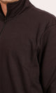 R206836 - Melton Quarter-Zip Sweatshirt - Brown