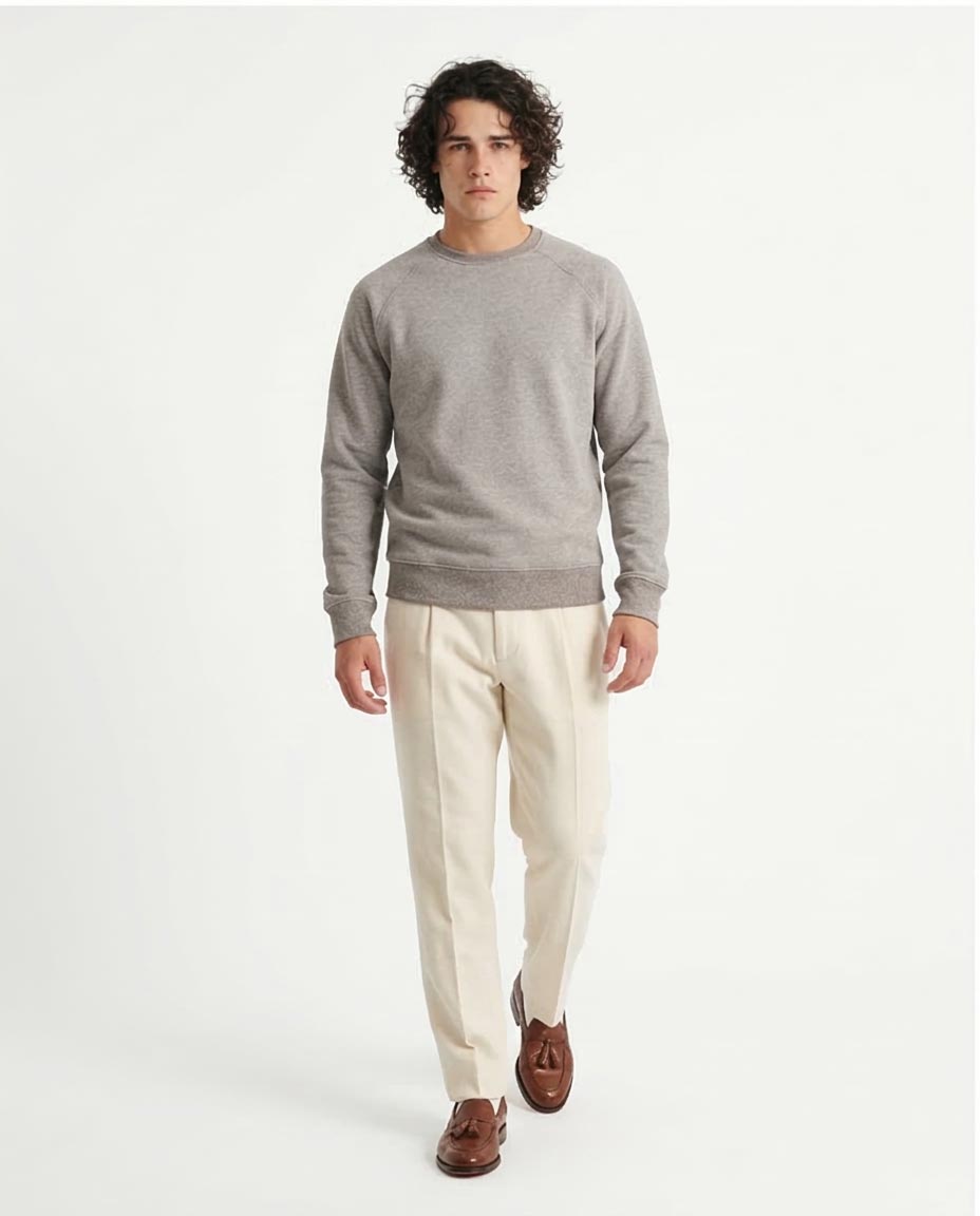 Ravin Men’s Premium Raglan-Sleeve Sweatshirt – Heathered Grey - R206842