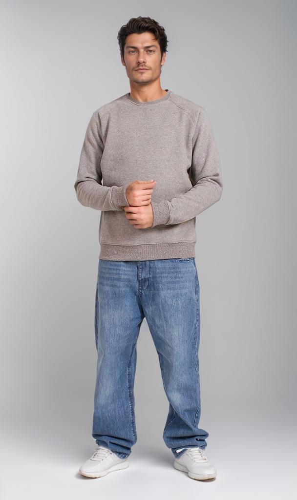 R206842 - Melton Crewneck Sweatshirt - Grey