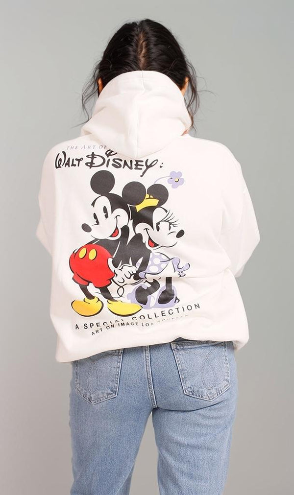 R206849 - Melton Brushed Cropped Hoodie - White