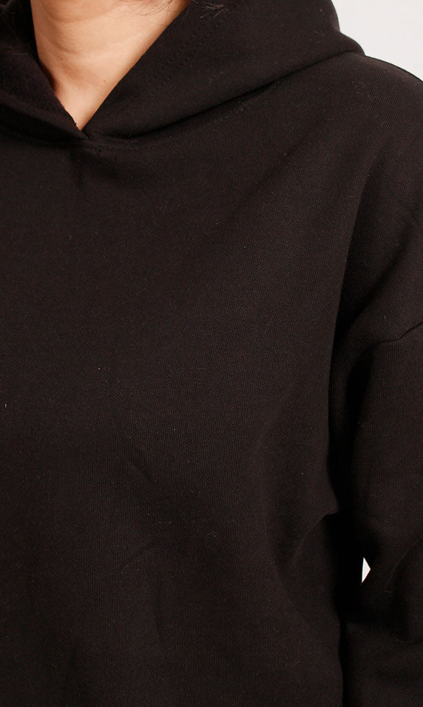 R206853 - Brushed Melton Hoodie - Black