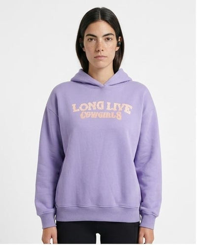 Ravin Women’s Oversized "Long Live Cowgirls" Graphic Hoodie – Lavender - R206858