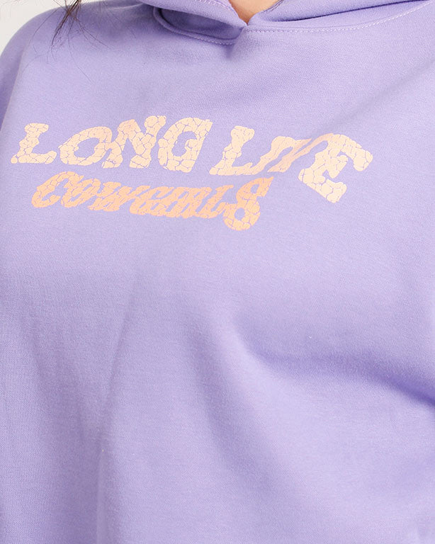 هودي لافندر حريمي بطبعة "Long Live Cowgirls" المميزة - R206858