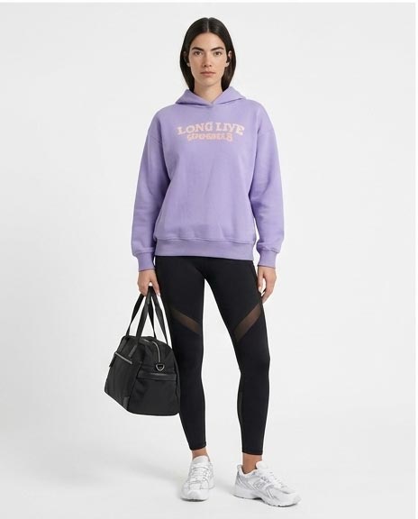 Ravin Women’s Oversized "Long Live Cowgirls" Graphic Hoodie – Lavender - R206858