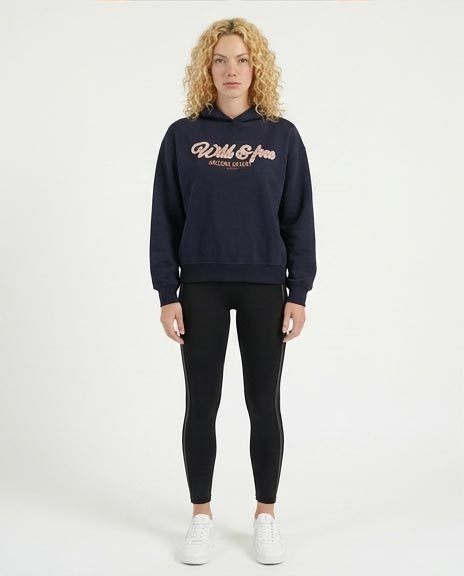 Ravin هودي نسائي "وايلد آند فري" بطبعة صحراء أريزونا - كحلي - R206859