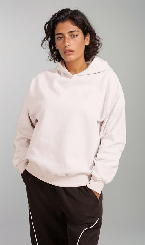 R206860 - Melton Brushed Hoodie - Off White