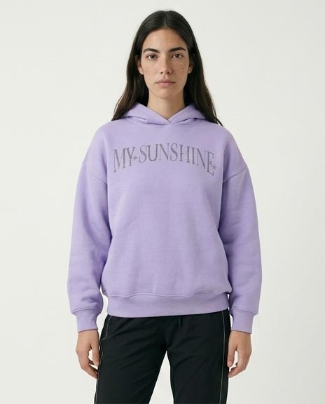 Ravin Women's Oversized "My Sunshine" Graphic Hoodie – Lavender - R206861