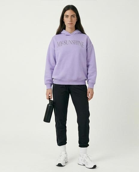 Ravin Women's Oversized "My Sunshine" Graphic Hoodie – Lavender - R206861