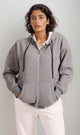 R206864 - Melton Zip-Up Hoodie - Grey