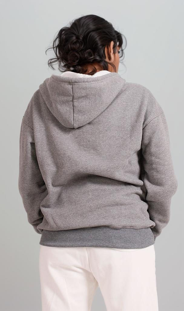 R206864 - Melton Zip-Up Hoodie - Grey