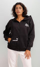 R206866 - Melton Brushed Zip-Up Hoodie - Black