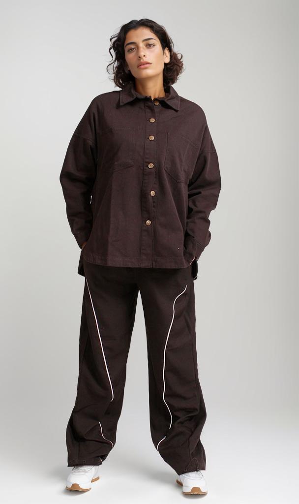 R206875 - Gabardine Overshirt - Brown